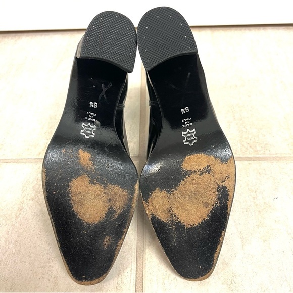 Vintage 80’ LUC BERJEN Italy Women Mary Jane pumps coquette ankle straps 8.5M - Picture 8 of 9